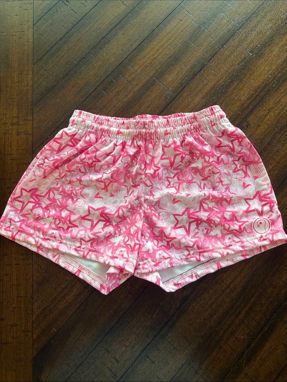 Girls' YXL LAX SO HARD Pink Star Print Athletic Shorts
